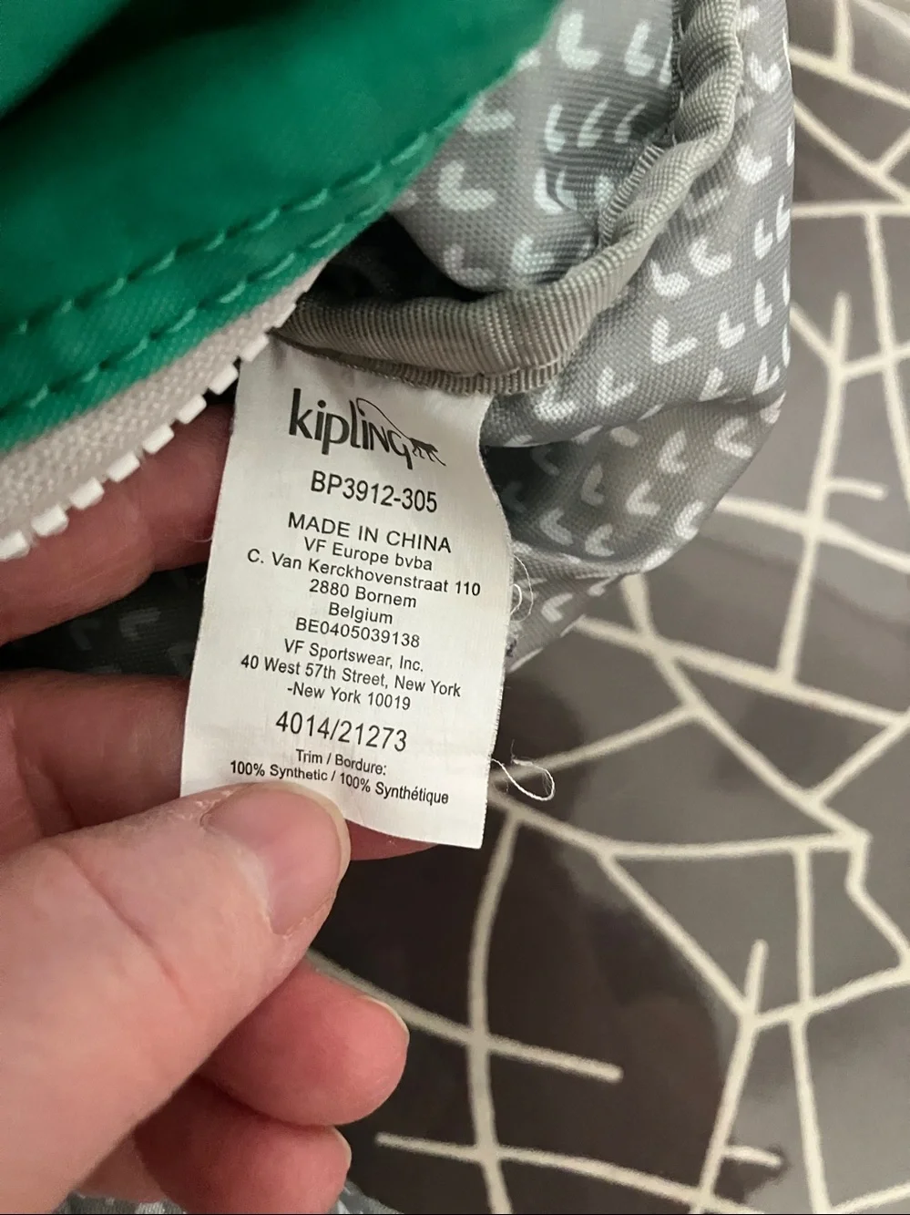KIPLING KADEN Multi Zip nylon backpack in Island Green Spectator color